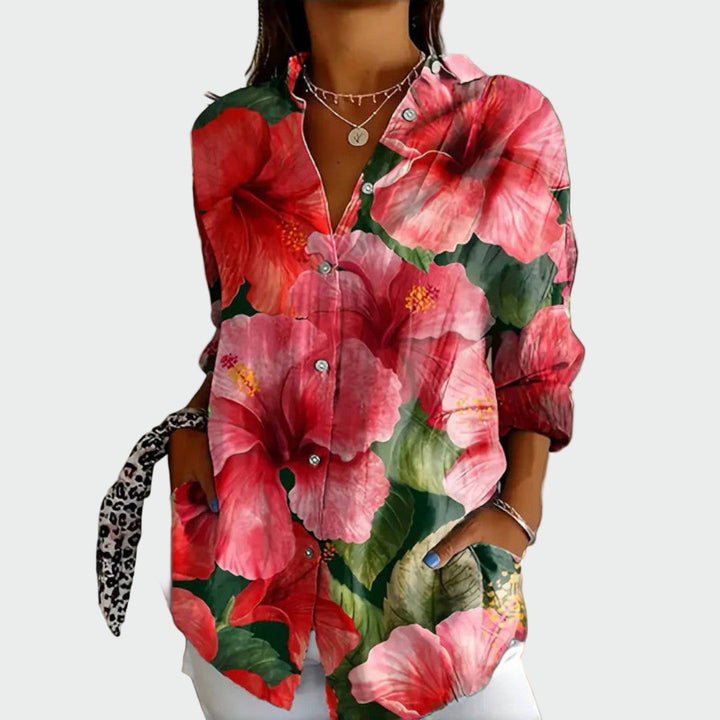 Stylish bluza s cvjetnim uzorkom