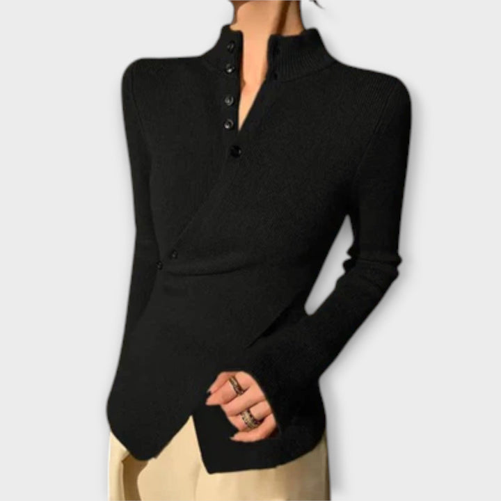 Michiko – Elegantna Slim Fit Pletena Majica