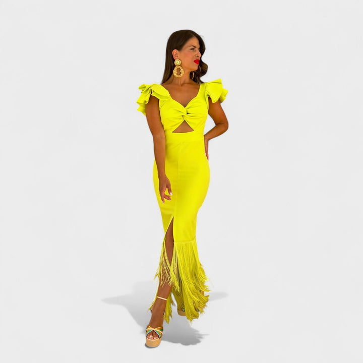 Lea - Neon flamenco haljina