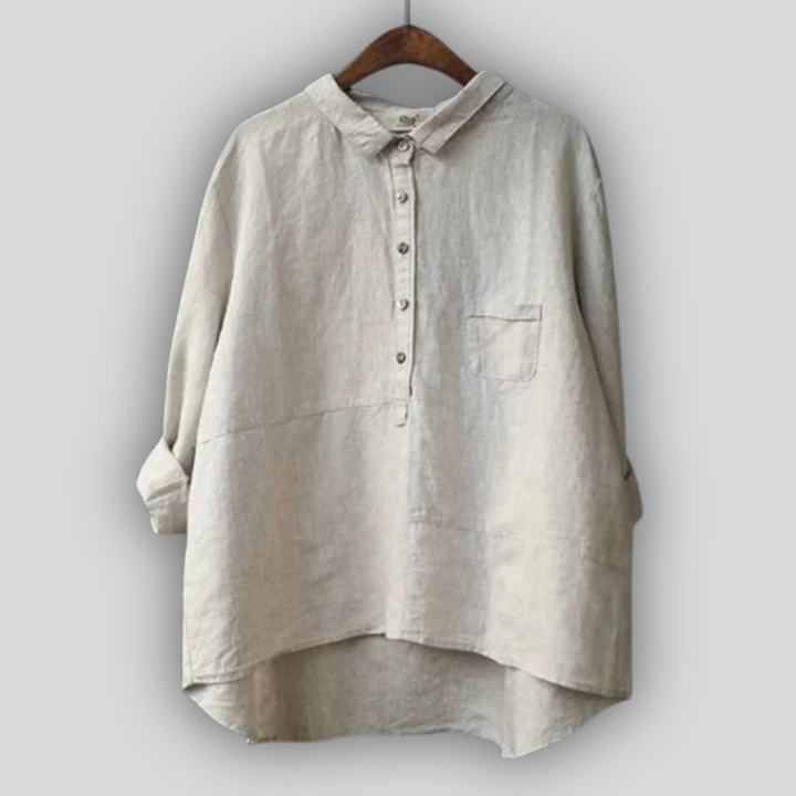 Linen Bluzica Zelena Jednostavnost