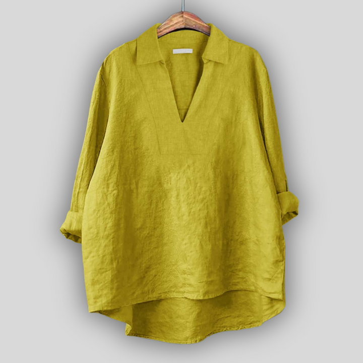 Linen Bluza Srebrna Finesa