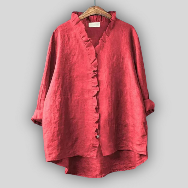 Linen Bluzica Zemljana Finesa