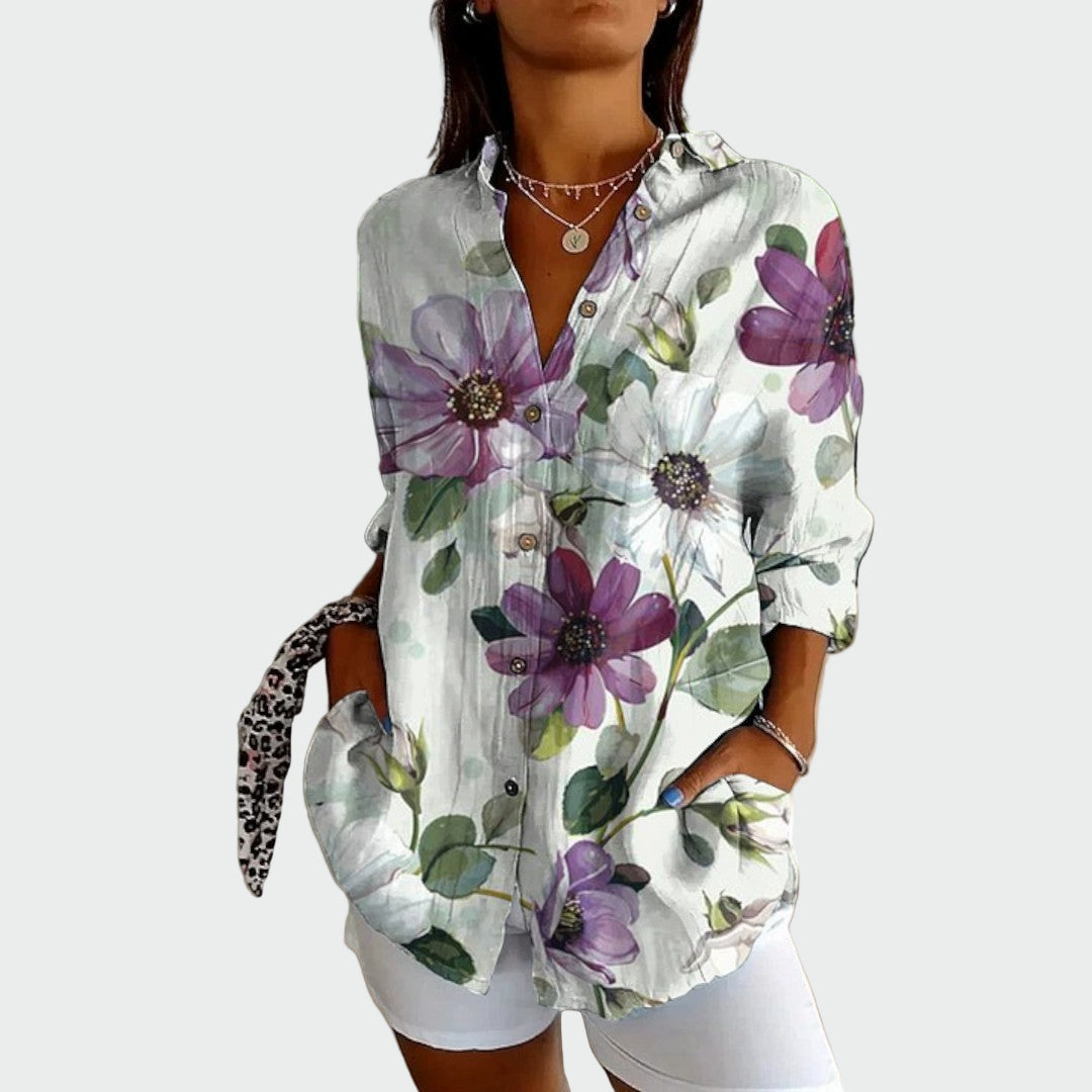 Stylish bluza s cvjetnim uzorkom