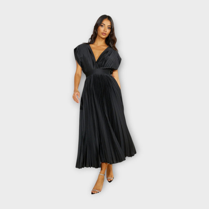 Midi Plisirana Haljina s Romantičnom Elegancijom