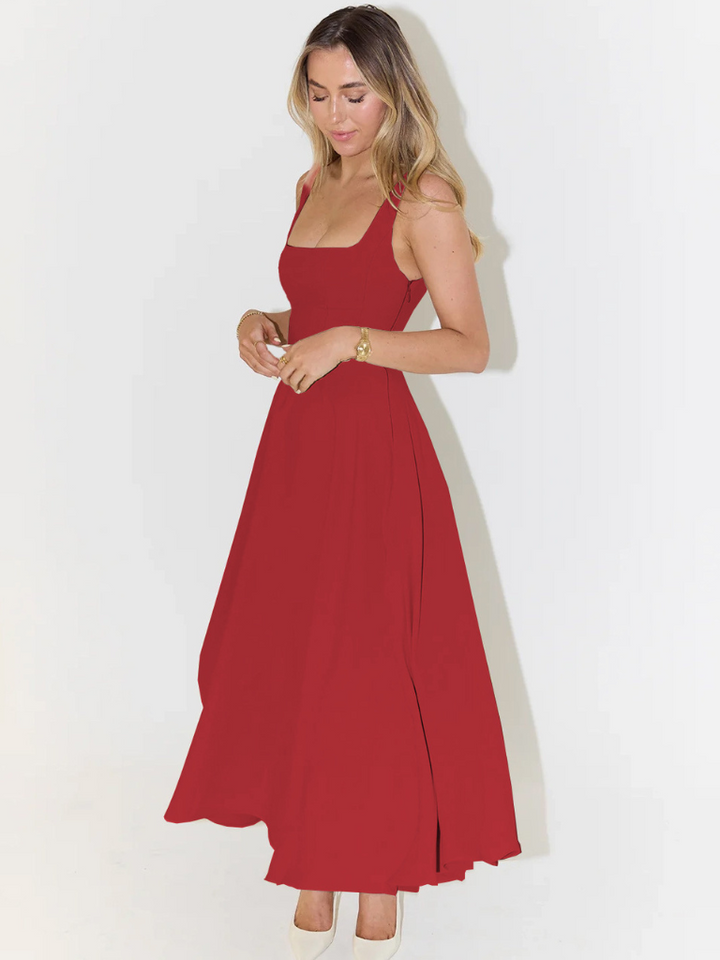 Elegantna Midi Haljina s Romantičnom Linijom