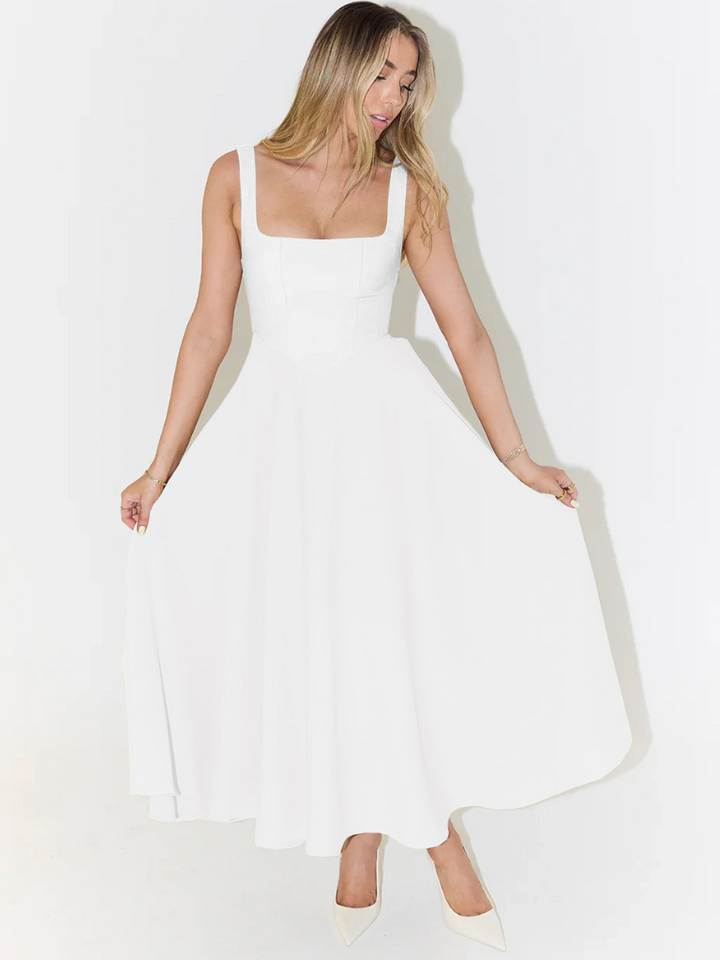 Elegantna Midi Haljina s Romantičnom Linijom