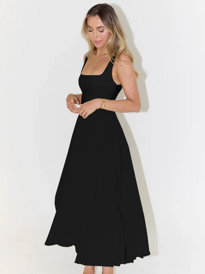 Elegantna Midi Haljina s Romantičnom Linijom