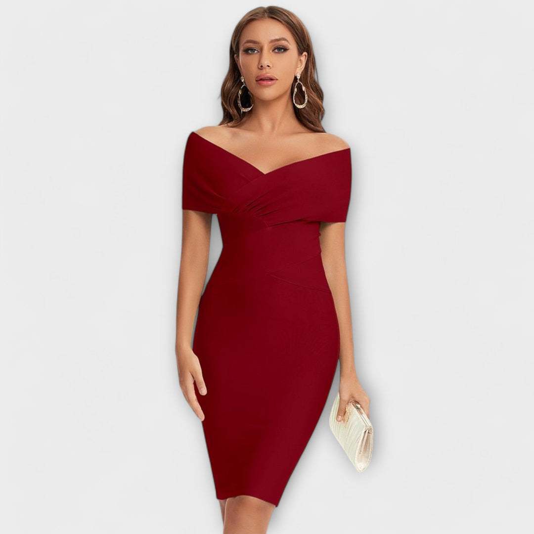 Marija - Elegantna haljina s V izrezom