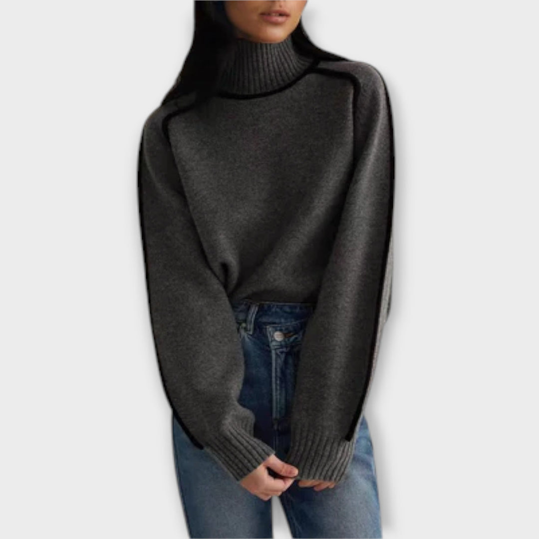 Emilie - Mekani i elegantni pulover s visokim ovratnikom