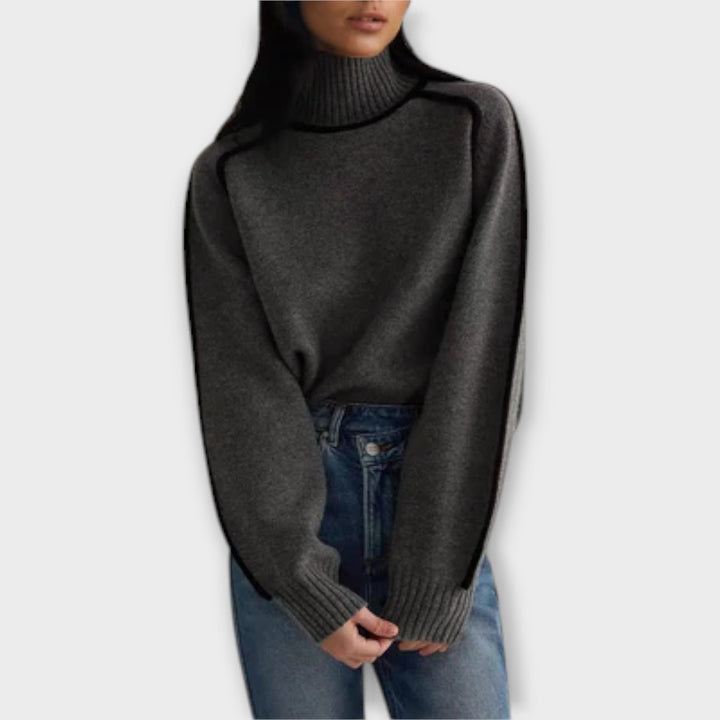 Emilie - Mekani i elegantni pulover s visokim ovratnikom