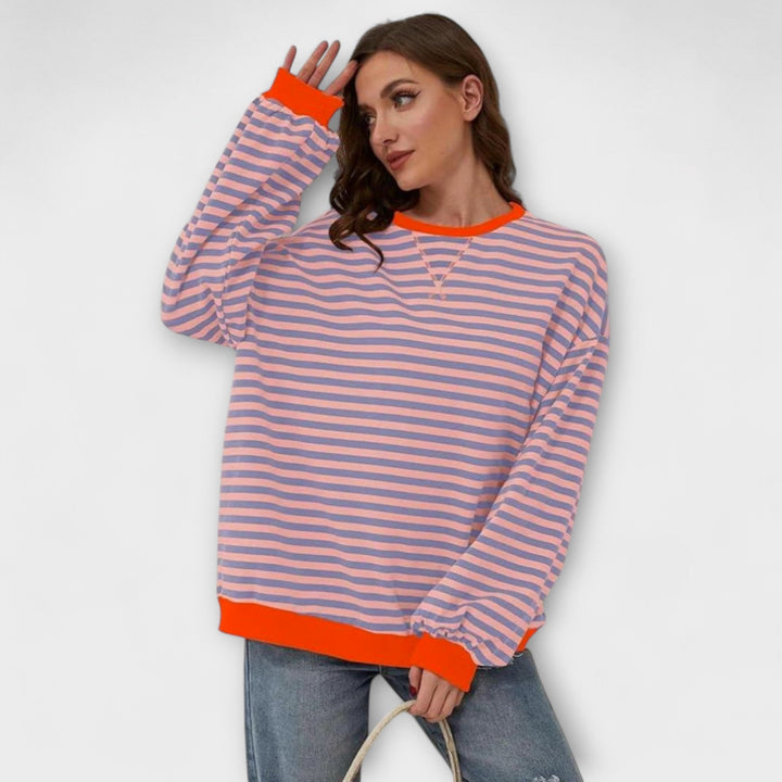 Mary - Prugasti Oversize Pulover