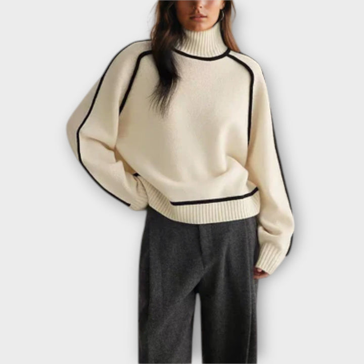 Emilie - Mekani i elegantni pulover s visokim ovratnikom
