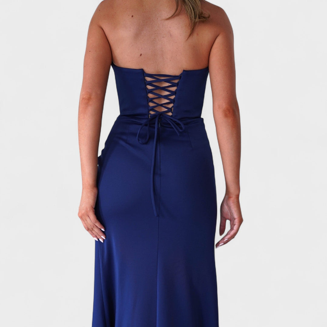 Adriana – Haljina za Gala Prigode u Tamno Plavoj Boji
